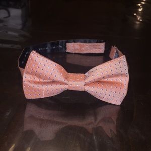 Orange w/ blue and white dots Wembley bow tie $8